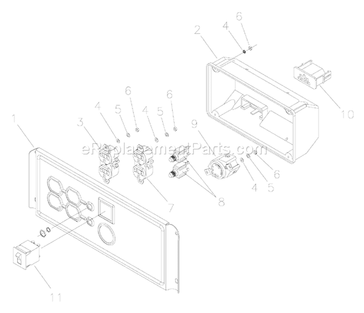 Page B Diagram and Parts List for 030432-0  Briggs and Stratton Generator